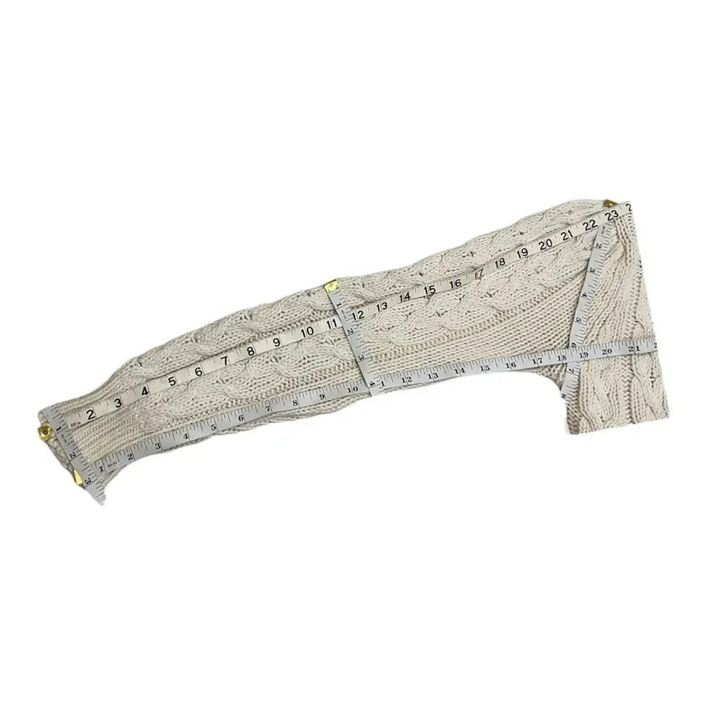 J.G. Hook Women’s Vintage Beige 100% Cotton Cable-Knit Cardigan Sweater Size M. - Picture 12 of 13